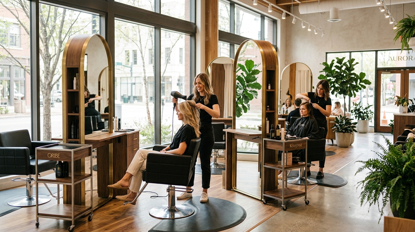 Nowoczesny salon fryzjerski